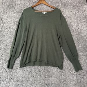 Cato Women’s Knit Sweater Size XL Green Classic  Lightweight Stretch